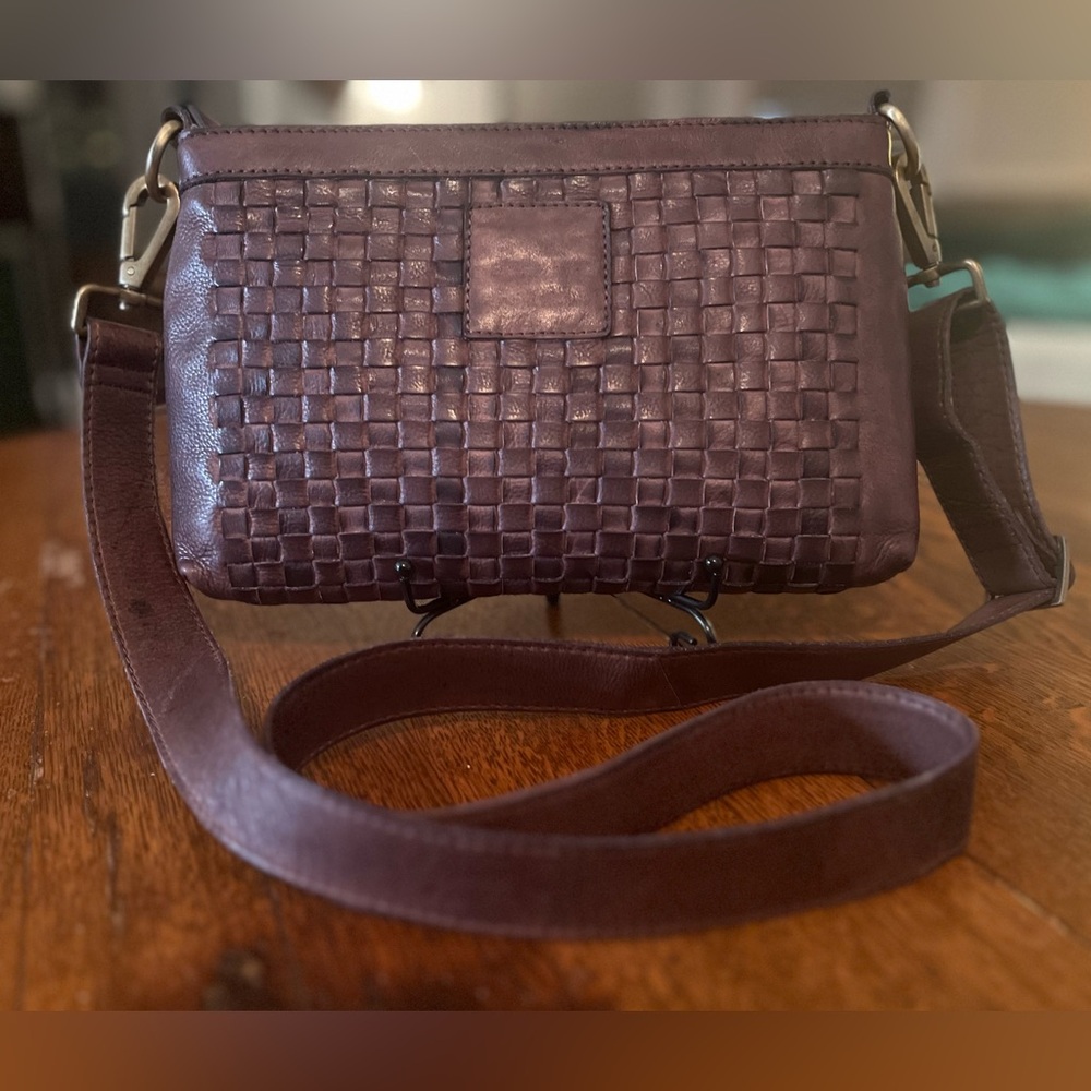 Kiko Woven Leather Crossbody